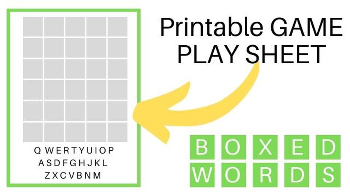 BOXED WORDS image number null